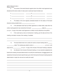 DBPR Form HOA6000-4 Mandatory Binding Arbitration Form Petition-Recall Dispute - Florida, Page 3