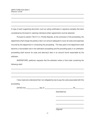 DBPR Form HOA6000-4 Mandatory Binding Arbitration Form Petition-Recall Dispute - Florida, Page 4