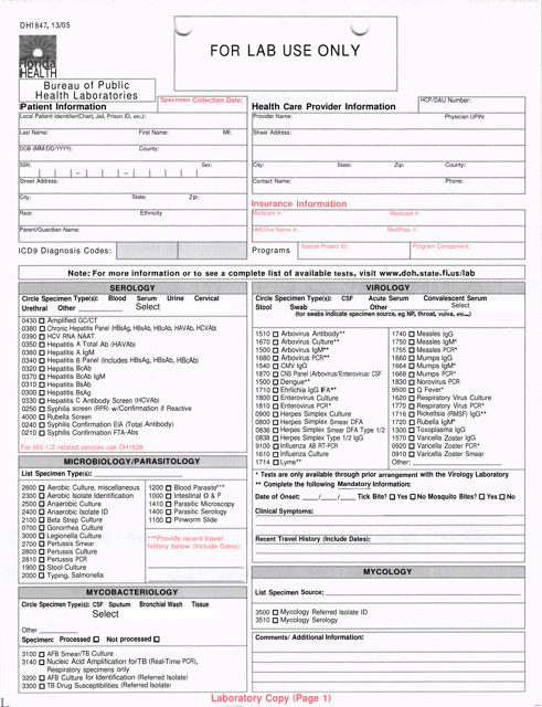 Form DH1847  Printable Pdf