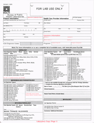 Form DH1847 Clinical Lab Submission Form - Florida