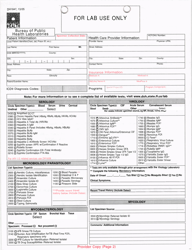 Form DH1847 Clinical Lab Submission Form - Florida, Page 2