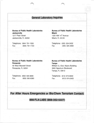 Form DH1847 Clinical Lab Submission Form - Florida, Page 3