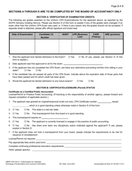 Form DBPR CPA5012-1 Authorization for Interstate Exchange of Examination and Licensure Information - Florida, Page 2