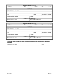 Form DBPR0070 Uniform Complaint Form - Florida, Page 4