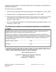Form DBPR-DDC-105 Notification of Designated Representative - Florida, Page 2