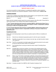 DBPR Form EL-4504 Quarterly Report Form - Florida