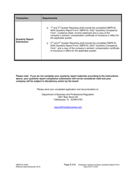 DBPR Form EL-4504 Quarterly Report Form - Florida, Page 2