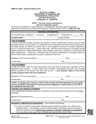 DBPR Form EL-4504 Quarterly Report Form - Florida, Page 3