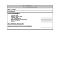 DBPR Form EL-4506 Standard Financial Statement - Florida, Page 3