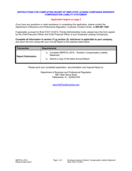 Document preview: DBPR Form EL-4516 Workers' Compensation Liability Statement - Florida