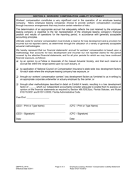 DBPR Form EL-4516 Workers&#039; Compensation Liability Statement - Florida, Page 3