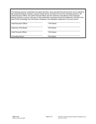 DBPR Form EL-4522 Quarterly Compliance Form - Florida, Page 2