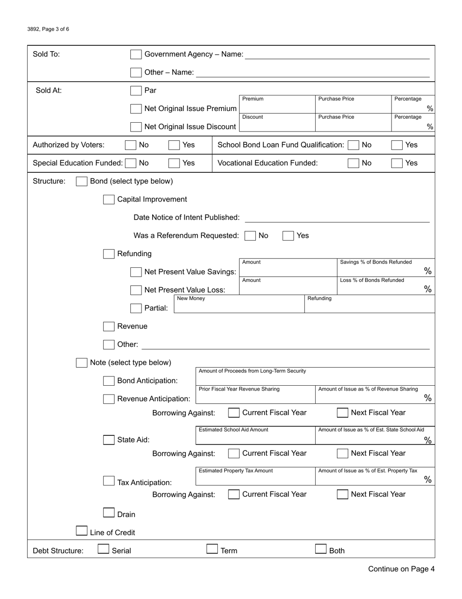 Form 3892 Security Report - Michigan, Page 3