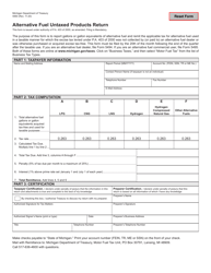 Form 5560 Alternative Fuel Untaxed Products Return - Michigan