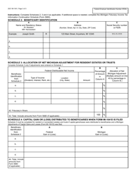 Form MI-1041 Michigan Fiduciary Income Tax Return - Michigan, Page 3