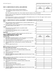 Form MI-1041D Michigan Adjustments of Capital Gains and Losses - Michigan, Page 2