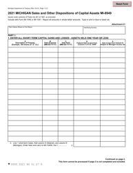 Form MI-8949 Michigan Sales and Other Dispositions of Capital Assets - Michigan