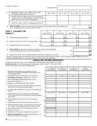 Form MI-2210 Michigan Underpayment of Estimated Income Tax - Michigan, Page 2