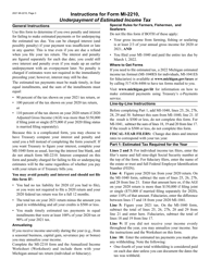 Form MI-2210 Michigan Underpayment of Estimated Income Tax - Michigan, Page 3