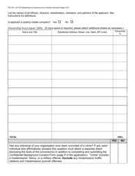 Form FIS2311 Sales Finance Company License Application - Michigan, Page 5