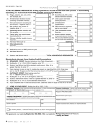 Form MI-1040CR-7 Michigan Home Heating Credit Claim - Michigan, Page 2