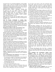 Instructions for Schedule 1 Additions and Subtractions - Michigan, Page 2