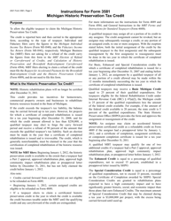 Form 3581 Michigan Historic Preservation Tax Credit - Michigan, Page 3