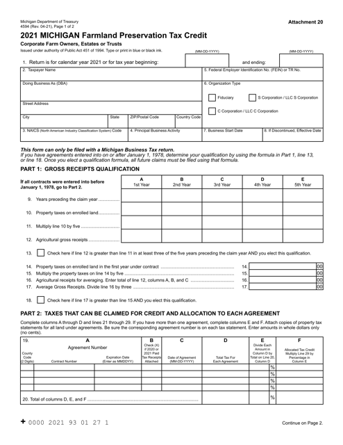 Form 4594 2021 Printable Pdf