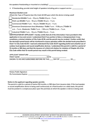 Application for Outdoor Loud Speaker or Sound Amplification Device - City of Orlando, Florida, Page 2
