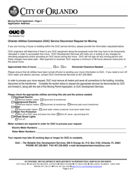 Moving Permit Application - City of Orlando, Florida, Page 2