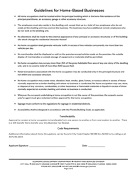 Home Occupation Application - City of Orlando, Florida, Page 2