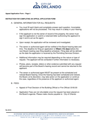 Appeal Application Form - Building and Fire Codes Board of Appeal - City of Orlando, Florida, Page 4