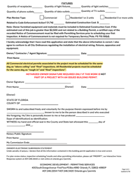 Electrical Permit Application - City of Orlando, Florida, Page 2