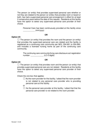 Home for the Aged Licensure Exemption Request - Michigan, Page 2
