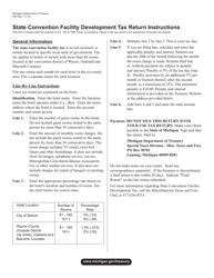 Document preview: Instructions for Form 407 State Convention Facility Development Tax Return - Michigan