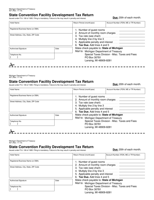 Form 407  Printable Pdf