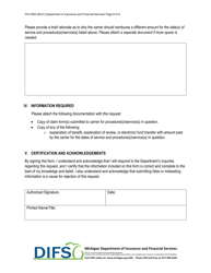 Form FIS2369 Surprise Medical Billing Request for Review of Calculation of Charges - Michigan, Page 3