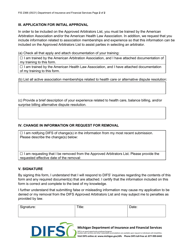 Form FIS2366 Surprise Medical Billing Arbitrator Application, Annual Attestation, and Change of Information - Michigan, Page 2