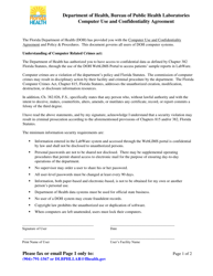 Document preview: Computer Use and Confidentiality Agreement - Florida