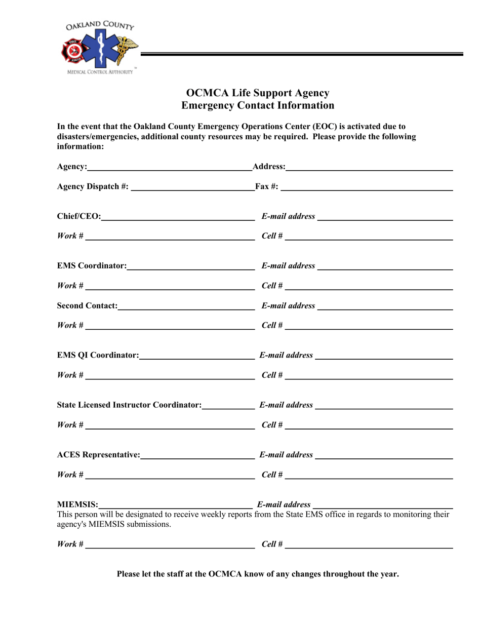 Life Support Agency Letter of Compliance 8-1.1 - Oakland County, Michigan, Page 5