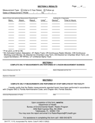 Form DH1777 Mandatory Measurements Nonresidential Radon Measurement Report for Buildings Other Than Single or Multi Family Dwelling - Florida, Page 2