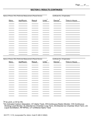 Form DH1777 Mandatory Radon Measurement Report Supplemental Page - Florida, Page 2