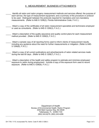 Form DH1749 Application for Certification as a Radon Business - Radon Program - Florida, Page 2