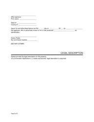 Affidavit for Land Development - Husband &amp; Wife Ownership - City of Orlando, Florida, Page 2