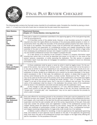 Final Plat Review Checklist - City of Orlando, Florida, Page 2