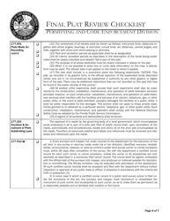 Final Plat Review Checklist - City of Orlando, Florida, Page 6