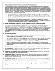 Form DH1005 Application for Radiologic Technology Certification - Florida, Page 2
