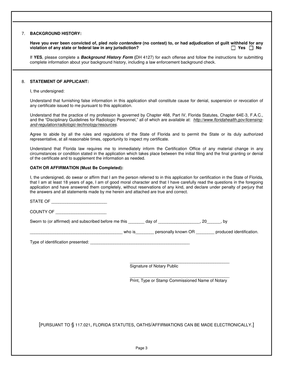 Form DH1005 - Fill Out, Sign Online and Download Printable PDF, Florida ...