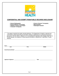 Form DH1005 Application for Radiologic Technology Certification - Florida, Page 7