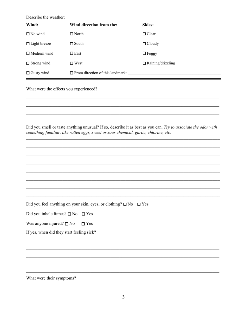 Pesticide Incident or Illness Complaint - County of Riverside, California, Page 3